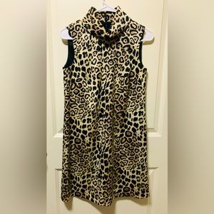 Alex Marie leopard print knee-high cocktail dress